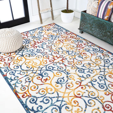 Atrani Scroll Trellis Indoor/outdoor Area Rug